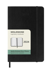 Plánovací zápisník Moleskine 2024 měkký černý S