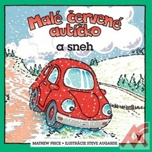 Malé červené autíčko a sneh