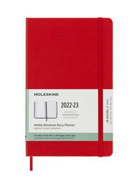 Plánovací zápisník Moleskine 2022-2023 tvrdý červený L
