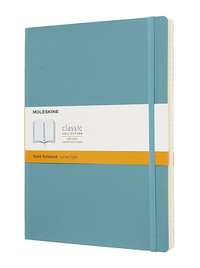 Zápisník měkký linkovaný modrozelený XL