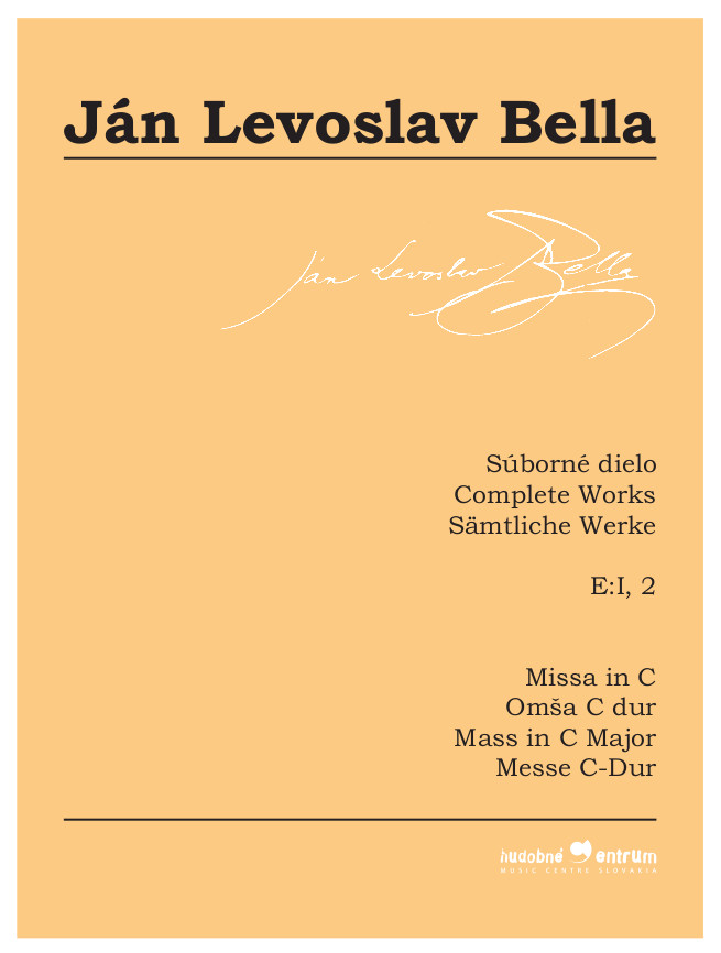 Missa in C / Súborné dielo, E:I, 2