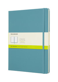 Zápisník Moleskine tvrdý čistý modrozelený XL