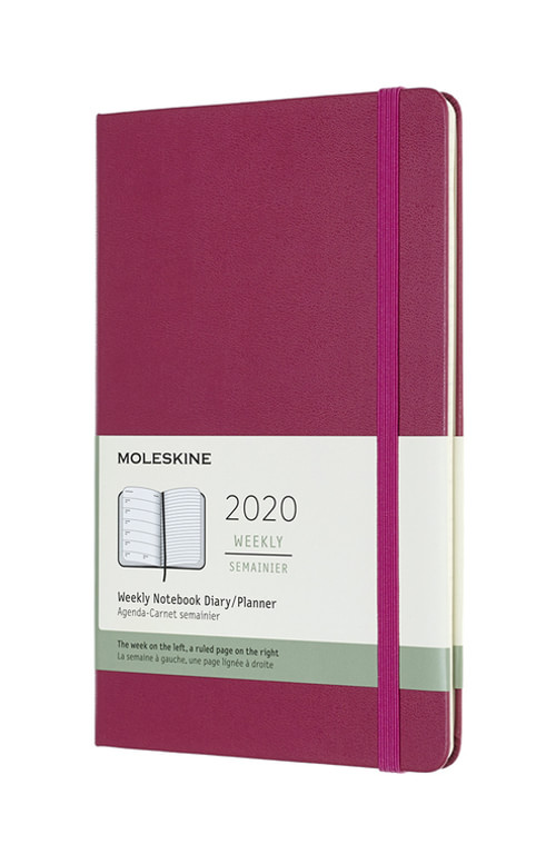 Plánovací zápisník Moleskine 2020 tvrdý růžový L