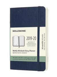 Plánovací zápisník Moleskine 2019-2020 měkký modrý S