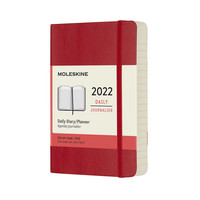 Diář Moleskine 2022 denní měkký červený S
