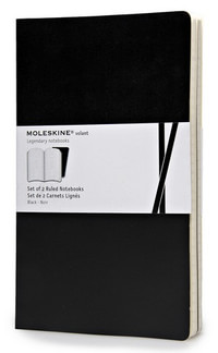 Volant zápisníky 2 ks, linkovaný, černý L