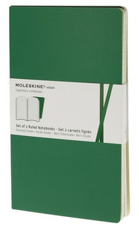 Volant zápisníky 2 ks, linkovaný, smaragdový L