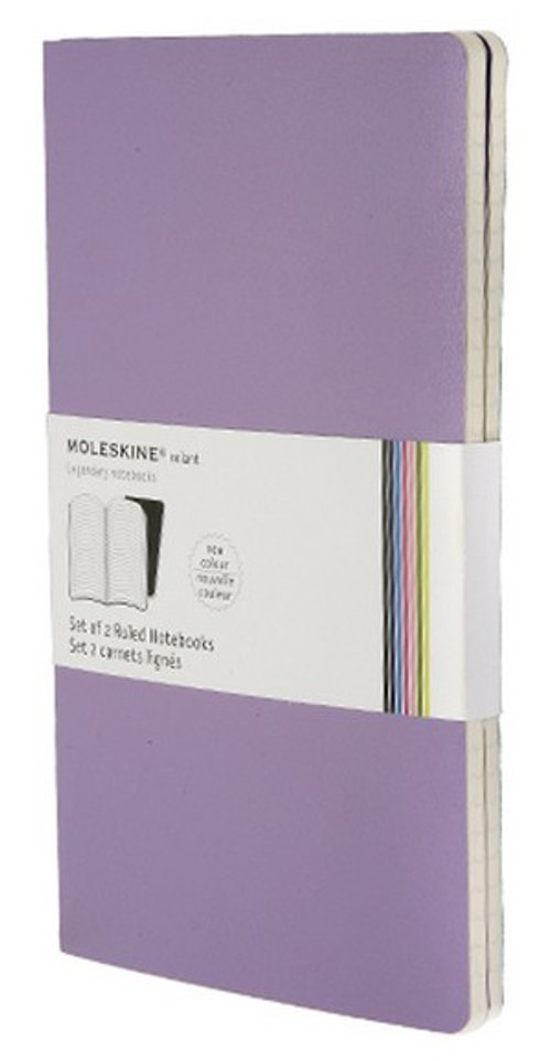Volant zápisníky 2 ks, linkovaný, fialový L