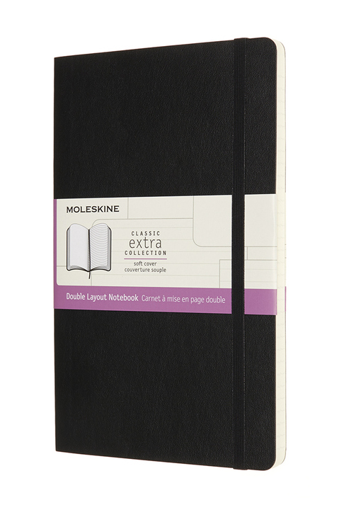 Zápisník Moleskine měkký linkovaný-čistý černý L
