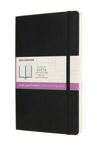 Zápisník Moleskine měkký linkovaný-čistý černý L