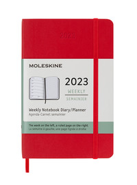 Plánovací zápisník Moleskine 2023 měkký červený S