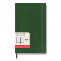 Moleskine 2027 - diár v mäkkých doskách - veľkosť L, denný, tmavo zelený
