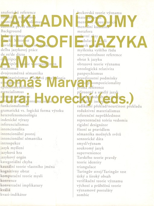 Základní pojmy filosofie jazyka a mysli