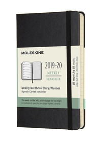 Plánovací zápisník Moleskine 2019-2020 tvrdý černý S