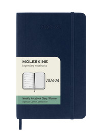 18měsíční plánovací zápisník Moleskine 2023-2024 měkký modrý S