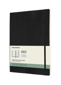 Plánovací zápisník Moleskine 2021 měkký černý XL