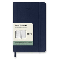 Diár Moleskine 2026 - mäkké dosky, S, týždenný, modrý