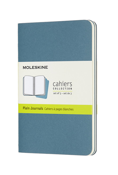 Sešity Moleskine 3 ks čisté modré S